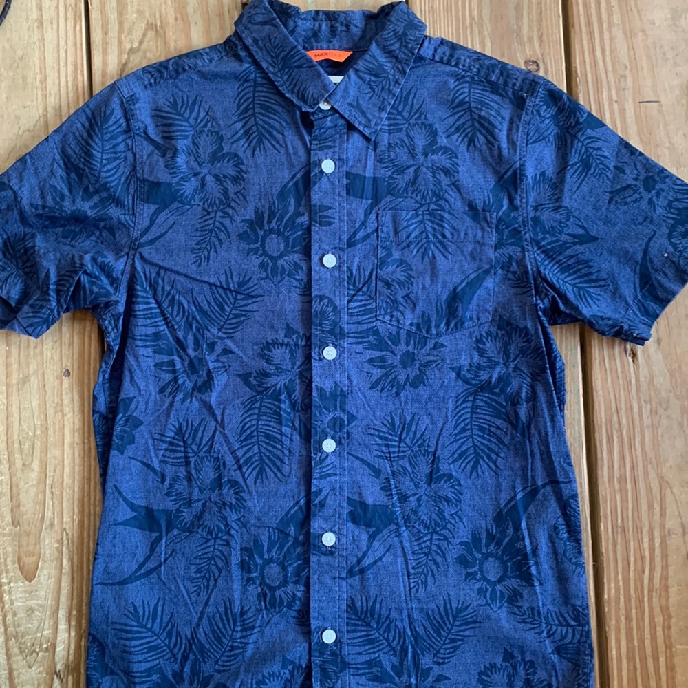 Urban Pipeline button down tropical print shirt
